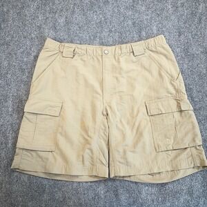 The North Face Shorts Mens XL‎ Khaki 10" Inseam Cargo Pockets Outdoor Hiking